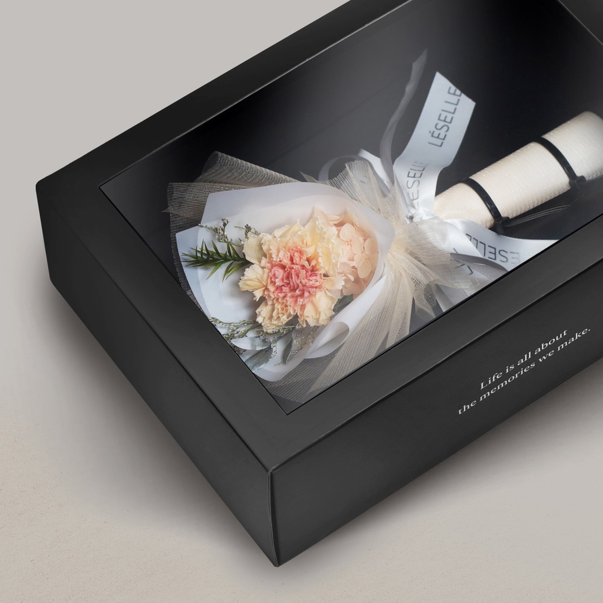 Elegant Blush Single Preserved Carnation Bouquet